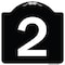 Signmission Sign with Number 2 Heavy-Gauge Aluminum Architectural Sign, 18" x 18", BW-1818-22897 A-DES-BW-1818-22897 - alternate 1